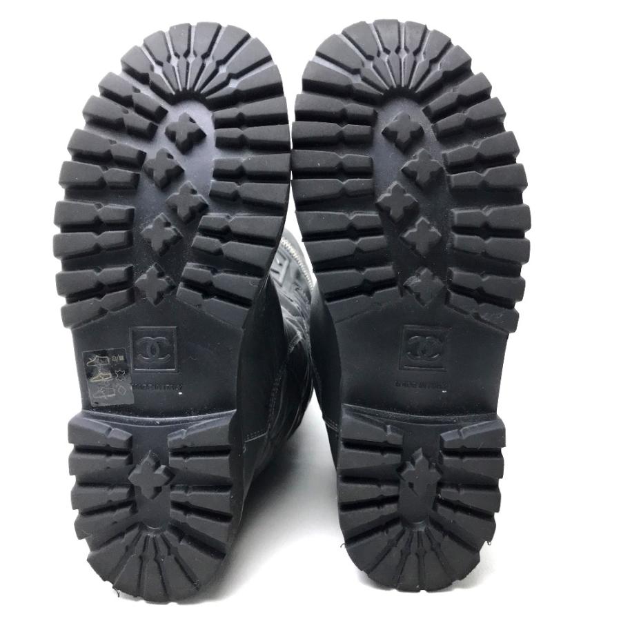 CHANEL シャネル エンジニアブーツ ココ・コクーン ブーツ ナイロン/レザー 35 グレー レディース | CHANEL | 05