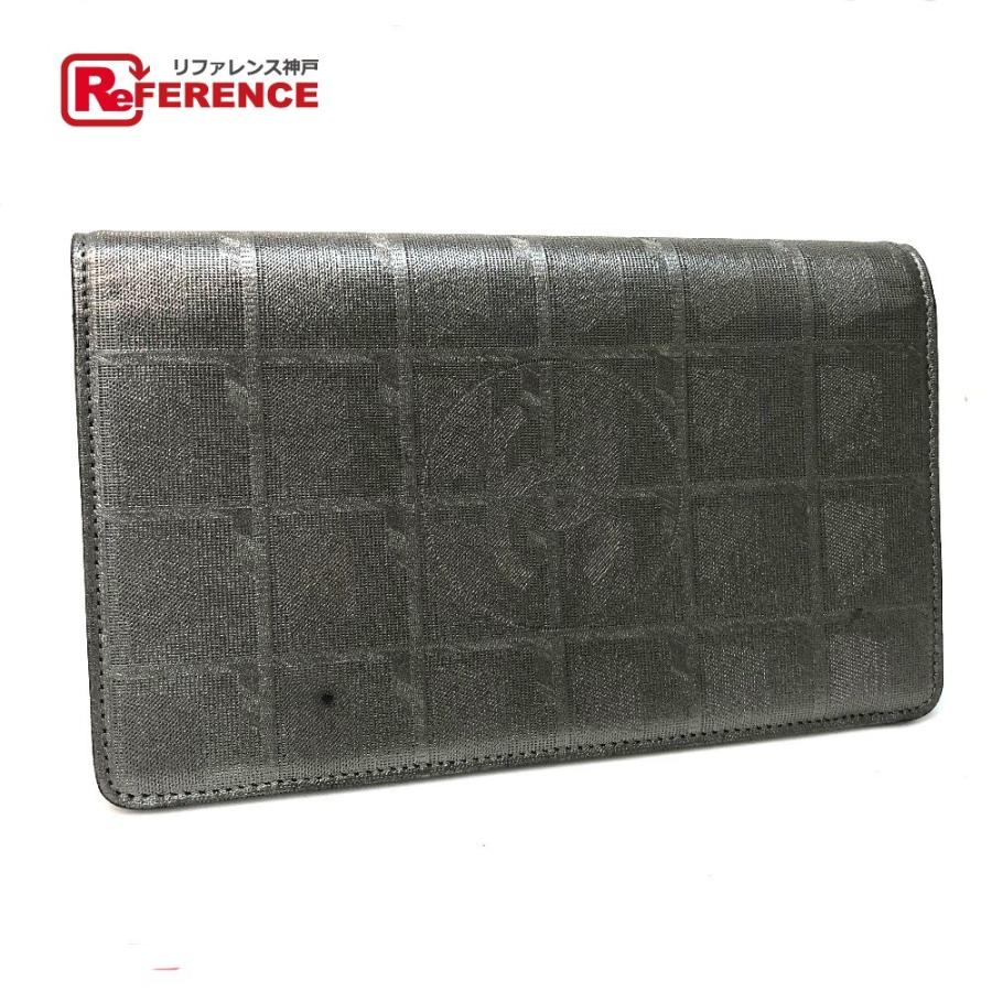 Aランク CHANEL シャネル 2つ折り長財布 メンズ レディース ニュー