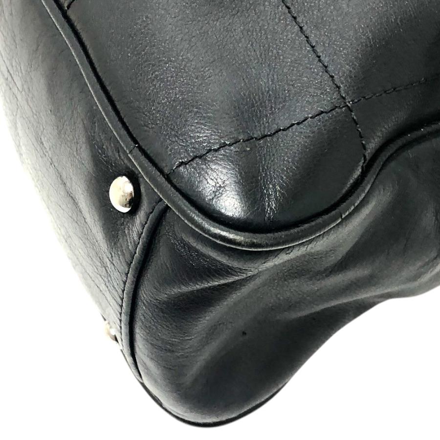 CHANEL シャネル チョコバー ミニボストン ハンドバッグ ミニボストンバッグ キャビアスキン シルバー金具 ブラック レディース【中古】 | CHANEL | 06