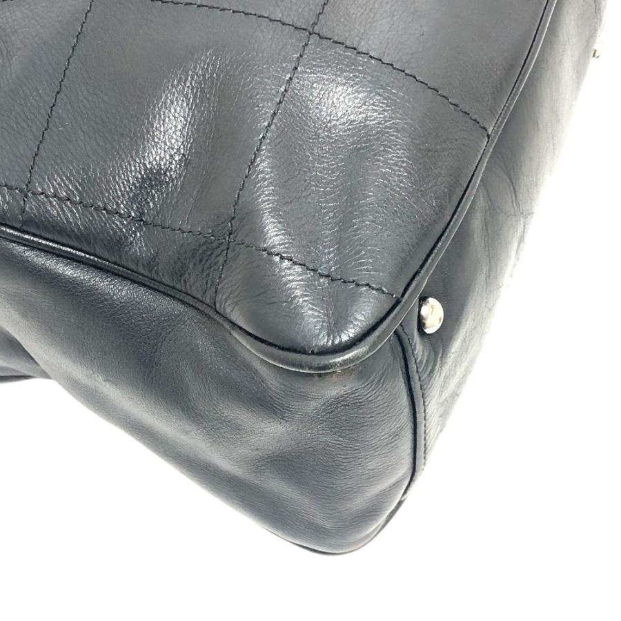 CHANEL シャネル チョコバー ミニボストン ハンドバッグ ミニボストンバッグ キャビアスキン シルバー金具 ブラック レディース【中古】 | CHANEL | 07