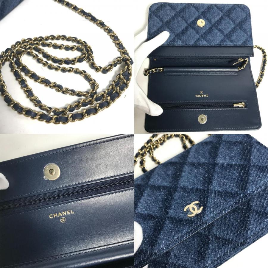 シャネル CHANEL マトラッセ AP0250 長財布 チェーンバッグ チェーンウォレット 斜め掛け ショルダーバッグ デニム ブルー 未使用 CHANEL（シャネル） 未使用 AP0250 マトラッセ チェーンウォレット