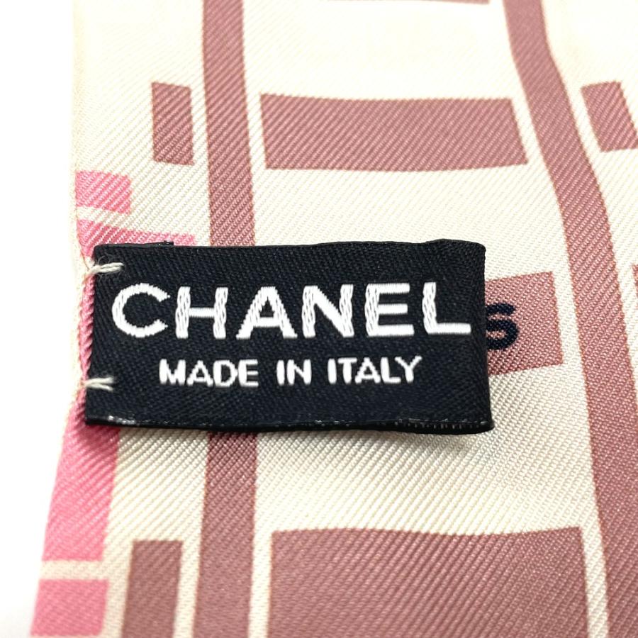 CHANEL シャネル CCココマーク 線路モチーフ バンドー ツイリー バッグアクセサリー スカーフ シルク ホワイト レディース【中古】未使用 | CHANEL | 03