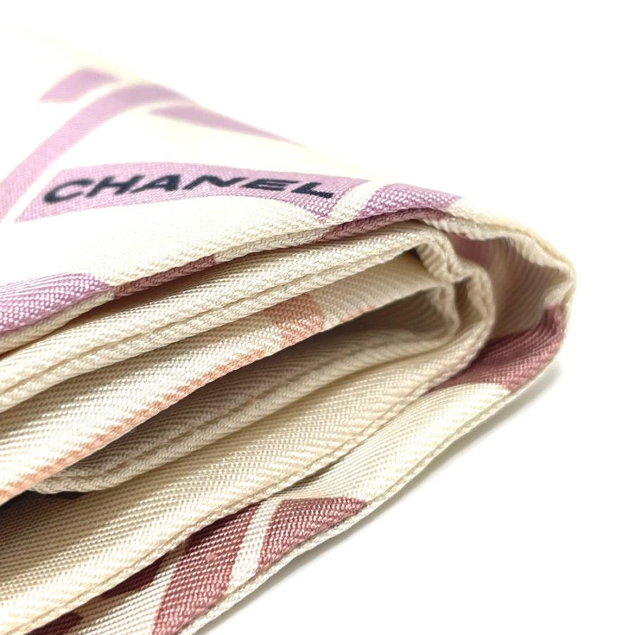 CHANEL シャネル CCココマーク 線路モチーフ バンドー ツイリー バッグアクセサリー スカーフ シルク ホワイト レディース【中古】未使用 | CHANEL | 07