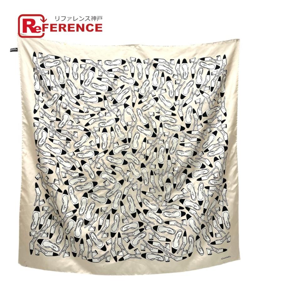 CHANEL シャネル パンプスモチーフ アパレル小物 ストール 大判 スカーフ ベージュ レディース【中古】 | CHANEL
