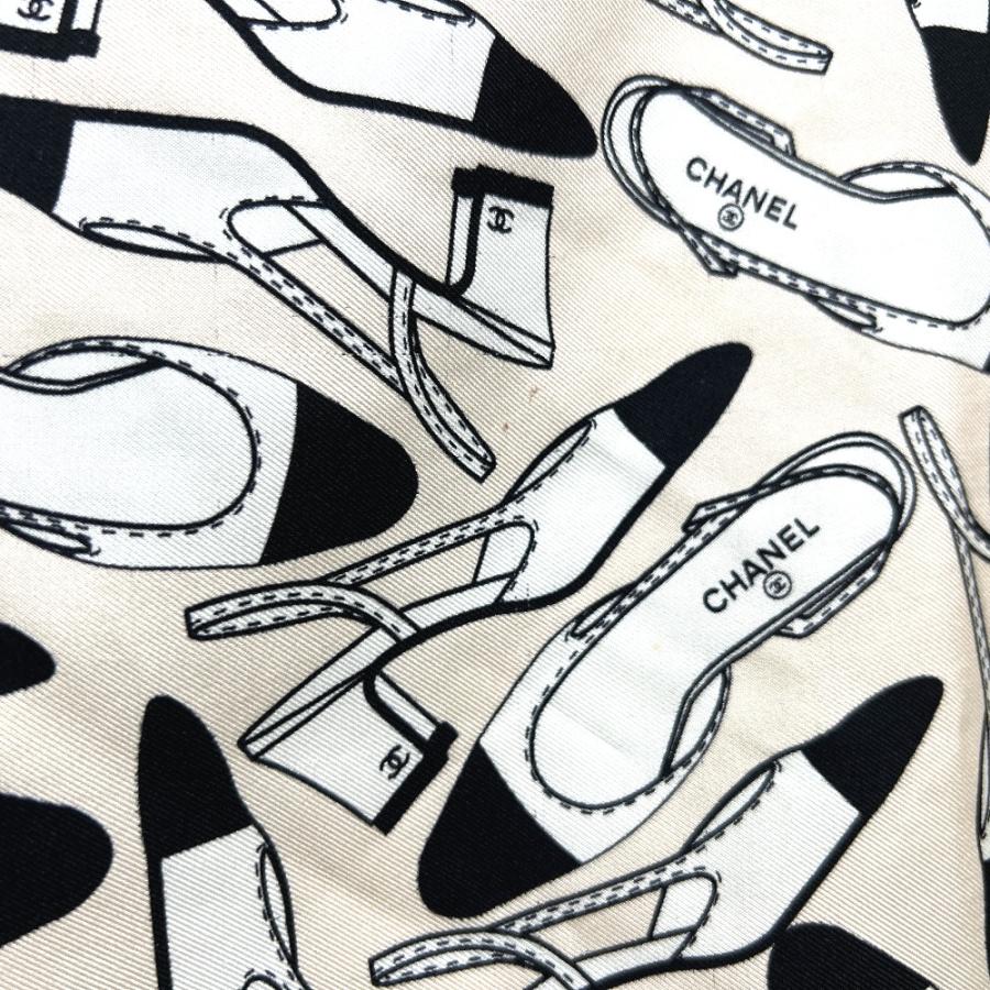 CHANEL シャネル パンプスモチーフ アパレル小物 ストール 大判 スカーフ ベージュ レディース【中古】 | CHANEL | 05