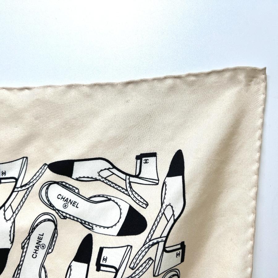 CHANEL シャネル パンプスモチーフ アパレル小物 ストール 大判 スカーフ ベージュ レディース【中古】 | CHANEL | 08