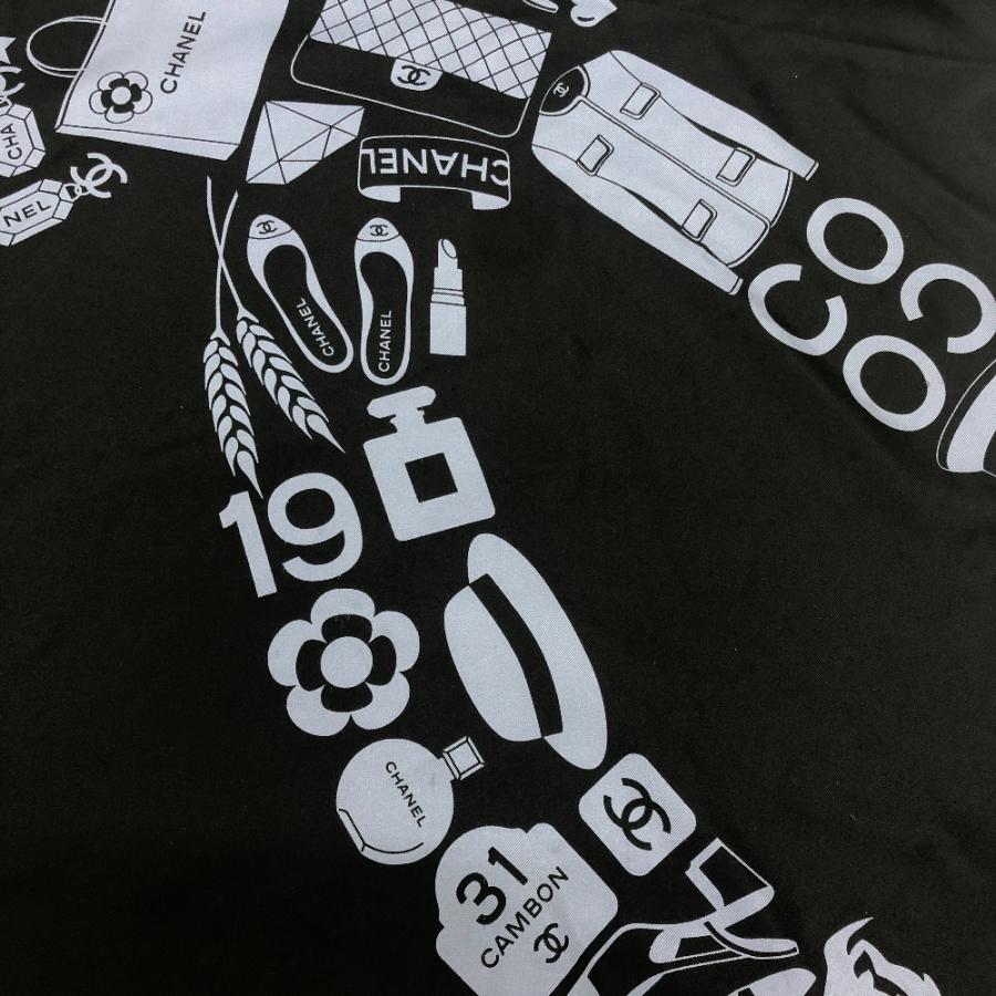 CHANEL シャネル ポップ マルチデザイン ファッション小物 大判 スカーフ ブラック レディース【中古】 | CHANEL | 02