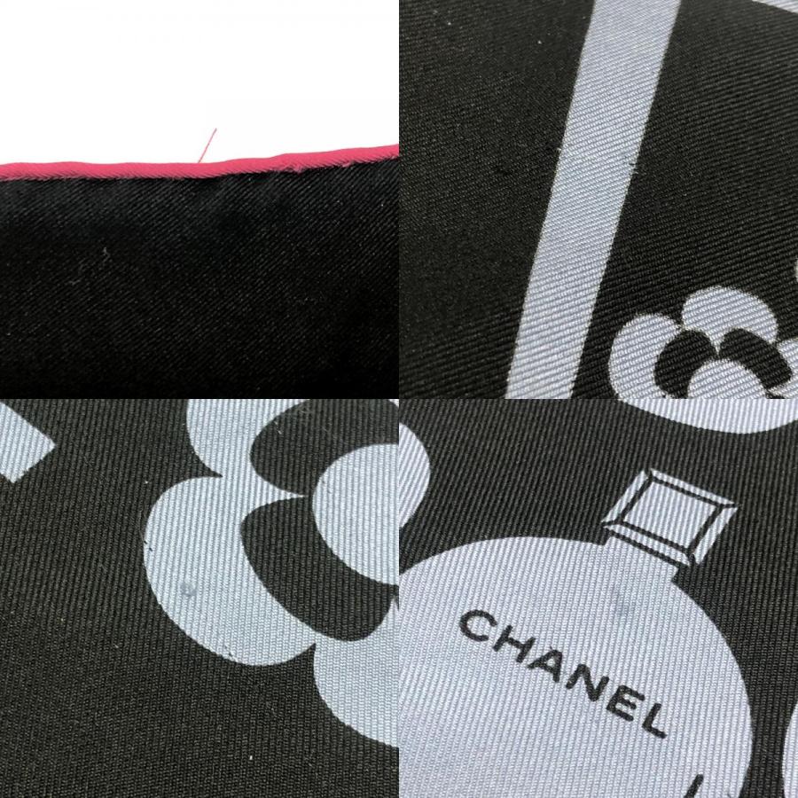 CHANEL シャネル ポップ マルチデザイン ファッション小物 大判 スカーフ ブラック レディース【中古】 | CHANEL | 08