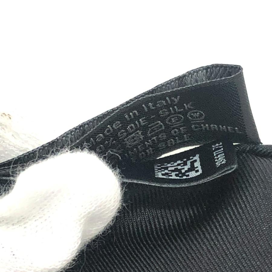 未使用 CHANEL シャネル ココマークチェーン総柄 アパレル小物 ショール 大判 スカーフ ブラック レディース【中古】 | CHANEL | 06