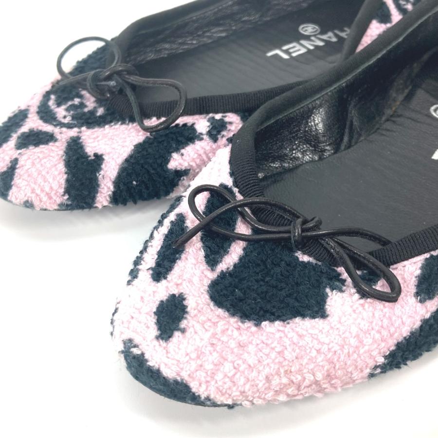 CHANEL シャネル リボン ルームシューズ りぼん 靴 室内シューズ バイカラー スリッパ ピンク レディース【中古】 | CHANEL | 05