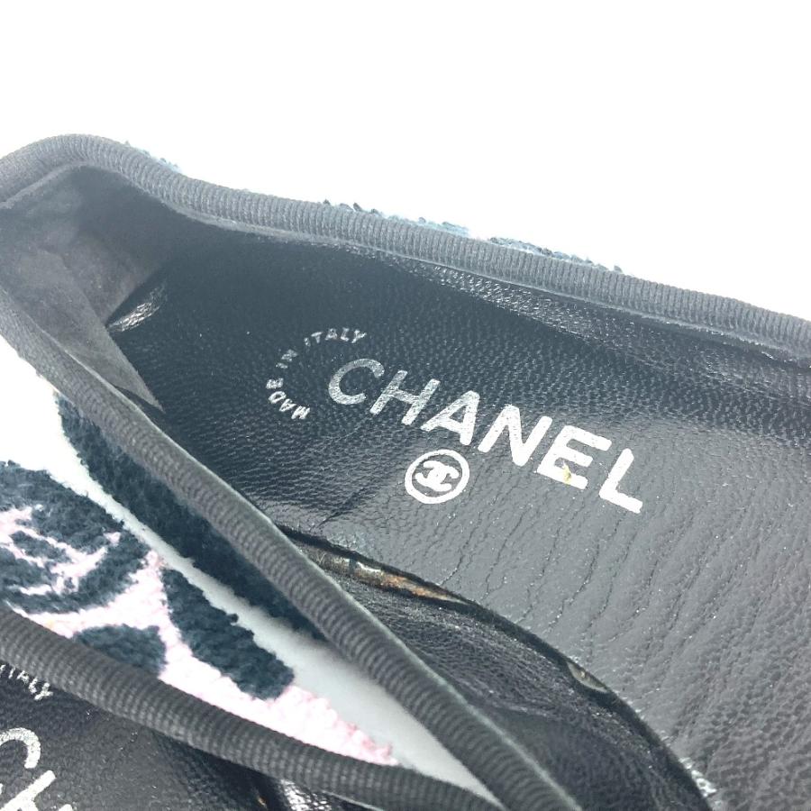 CHANEL シャネル リボン ルームシューズ りぼん 靴 室内シューズ バイカラー スリッパ ピンク レディース【中古】 | CHANEL | 06