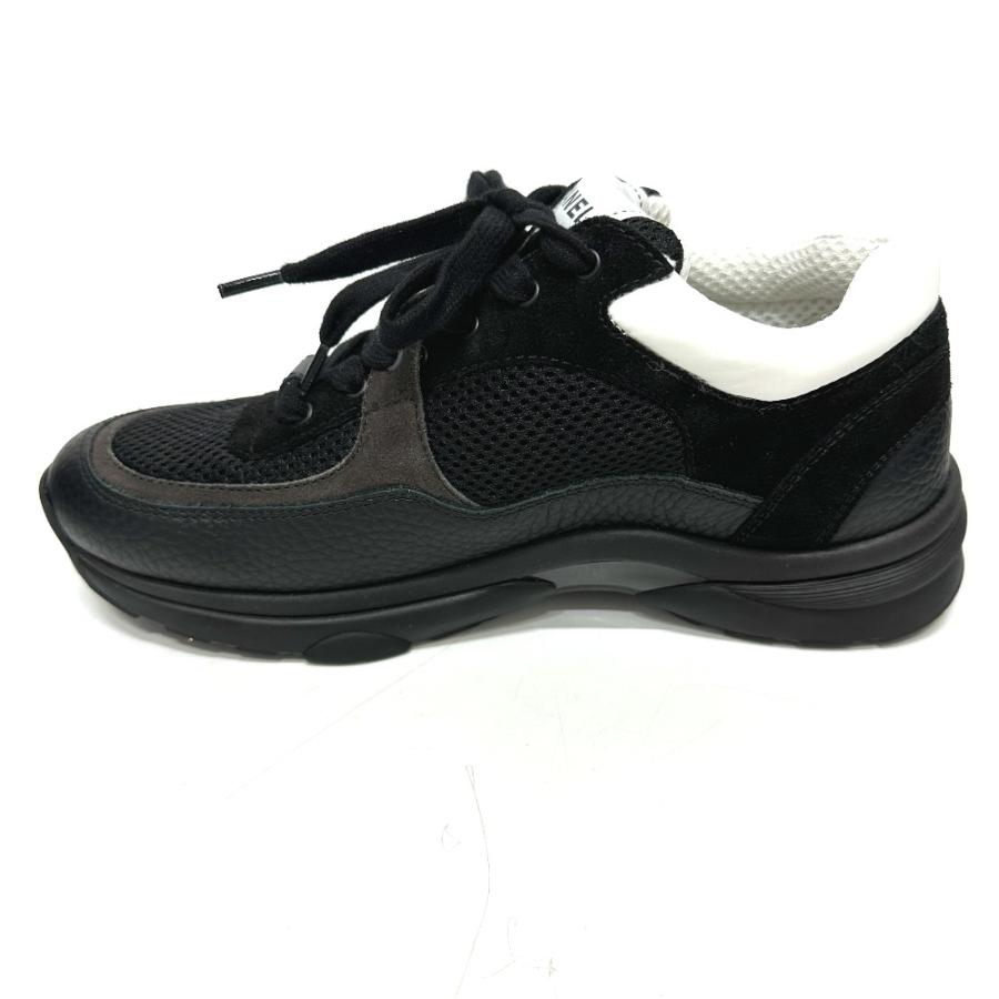 新品同様 CHANEL シャネル G38299 サイドココマーク ロートップカーフスキン ローカット 2025年 スニーカー ブラック レディース【中古】 | CHANEL | 01