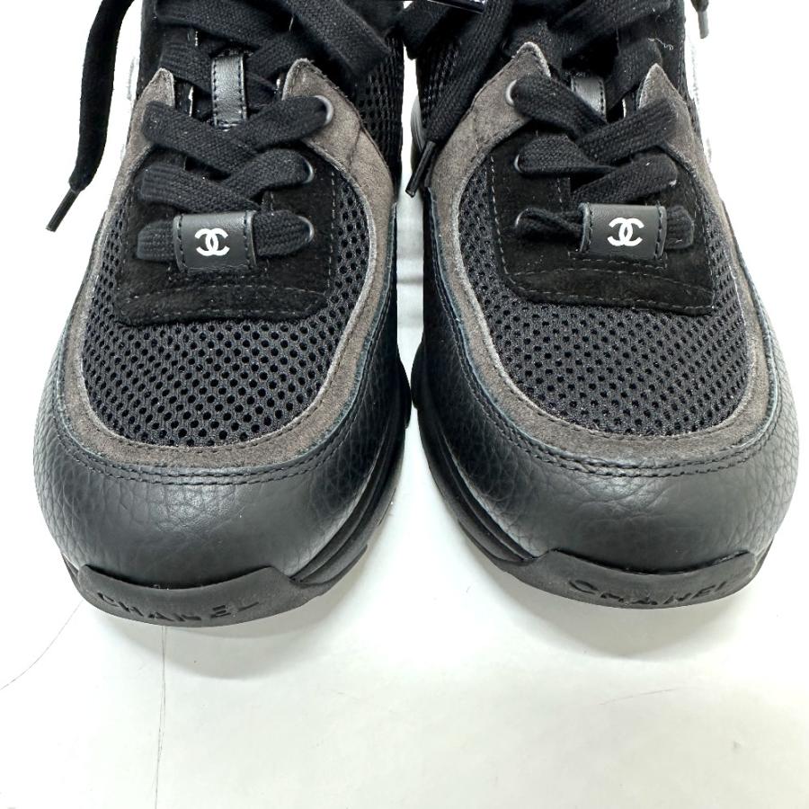 新品同様 CHANEL シャネル G38299 サイドココマーク ロートップカーフスキン ローカット 2025年 スニーカー ブラック レディース【中古】 | CHANEL | 05