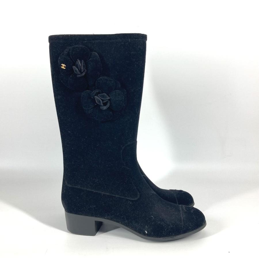 CHANEL シャネル カメリア CC ココマーク ロゴ レインブーツ