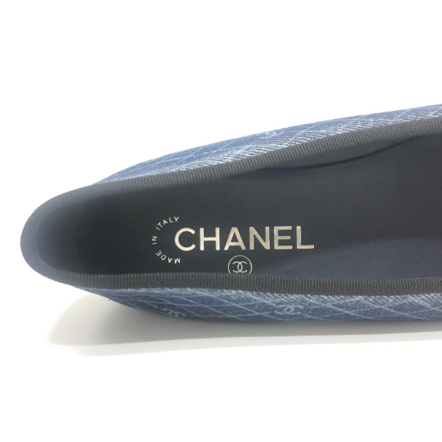 CHANEL 未使用 シャネル 2025SS デニム バレリーナ フラット シューズ