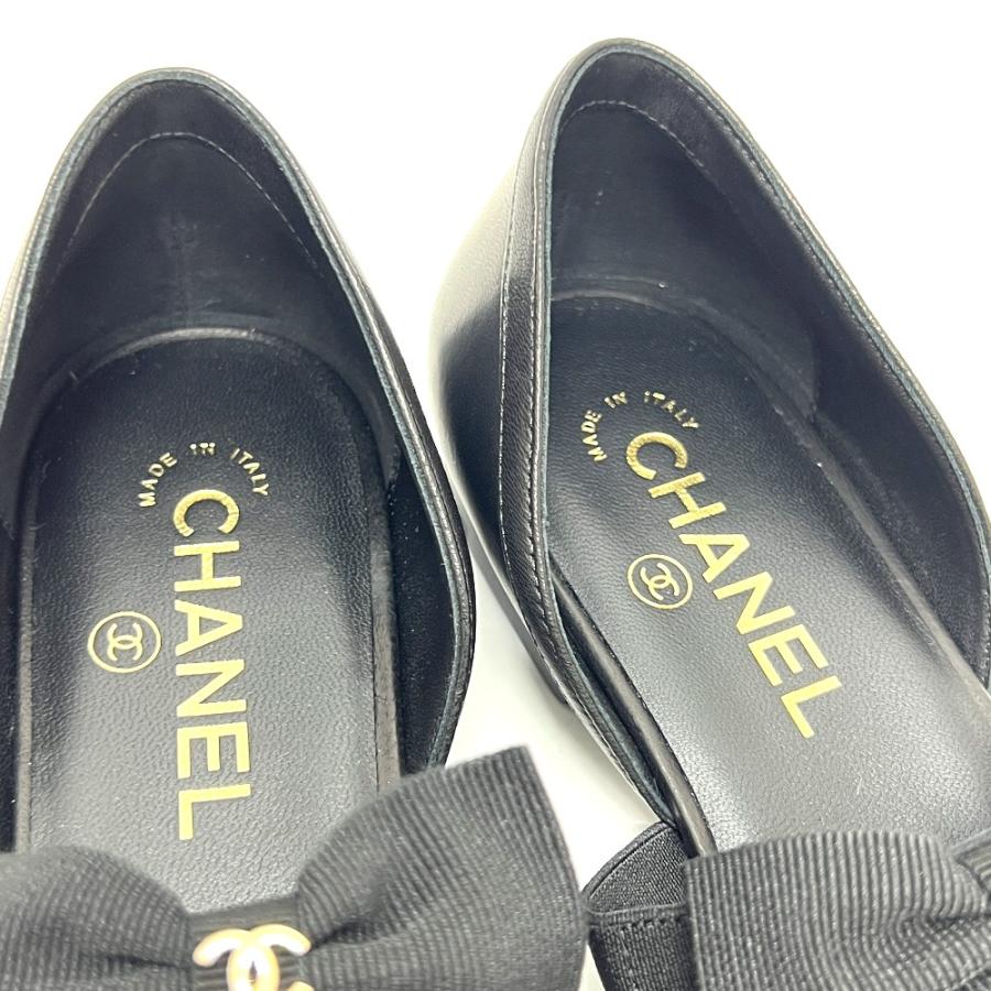 未使用 CHANEL シャネル メリージェーン バレエシューズ 靴  ブラック レディース【中古】 | CHANEL | 05