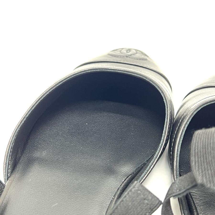 未使用 CHANEL シャネル メリージェーン バレエシューズ 靴  ブラック レディース【中古】 | CHANEL | 07