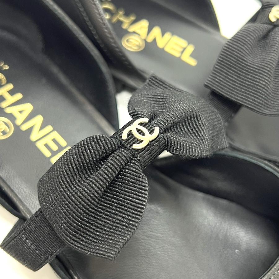 未使用 CHANEL シャネル メリージェーン バレエシューズ 靴  ブラック レディース【中古】 | CHANEL | 08