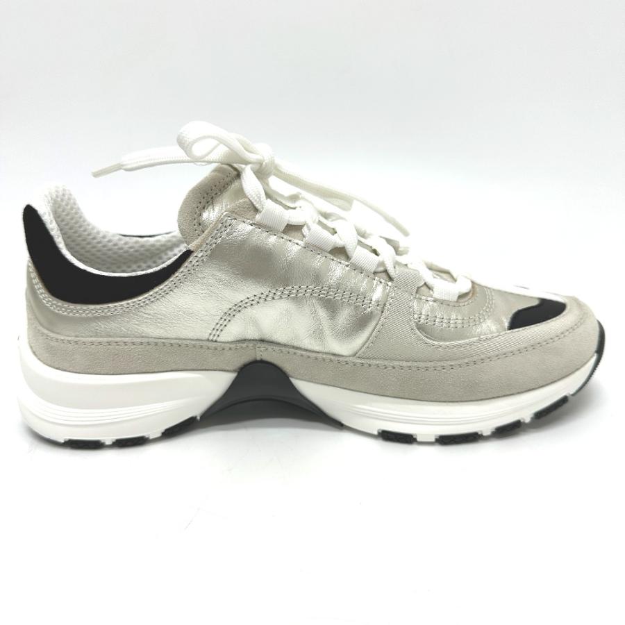 未使用 CHANEL シャネル G46609 ココマーク メタリック 靴 シューズ ローカット 2025A スニーカー メティエダール レディース【中古】 | CHANEL | 04