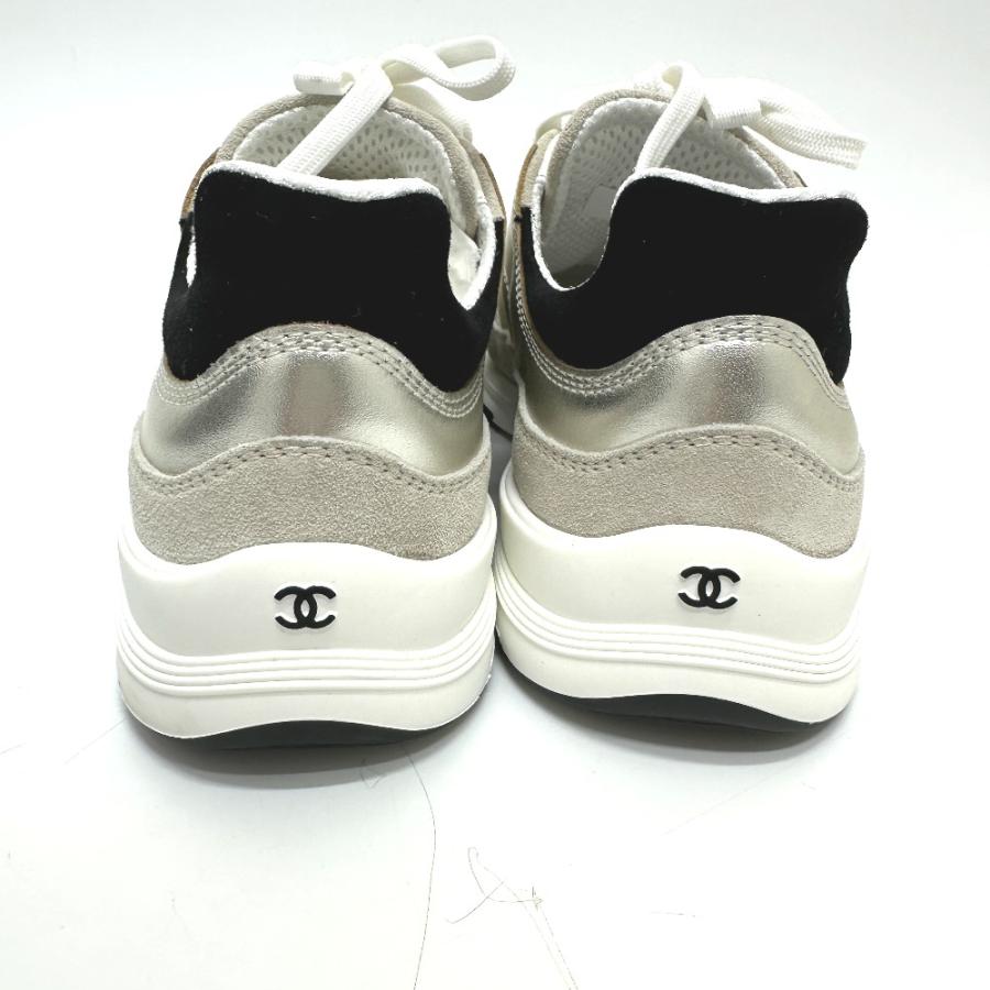 未使用 CHANEL シャネル G46609 ココマーク メタリック 靴 シューズ ローカット 2025A スニーカー メティエダール レディース【中古】 | CHANEL | 06