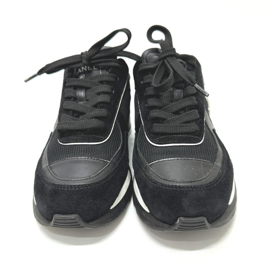 CHANEL シャネル G46872 ココマーク ミックス ファイバー 靴 25K スニーカー ブラック レディース【中古】 | CHANEL | 05