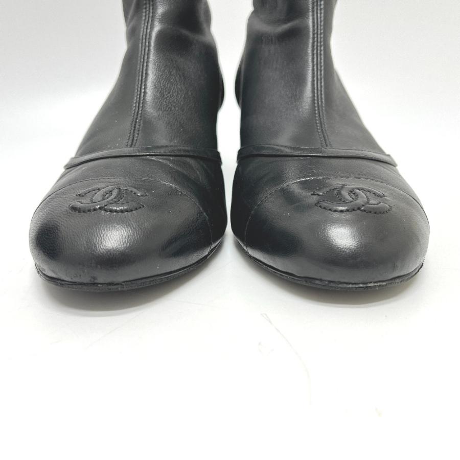 CHANEL シャネル G46755 ストレッチ ラムスキン & ラムスキン ショートブーツ ブーティ 靴 25B 2025-2026年秋冬 ブーツ ブラック 【中古】 | CHANEL | 05