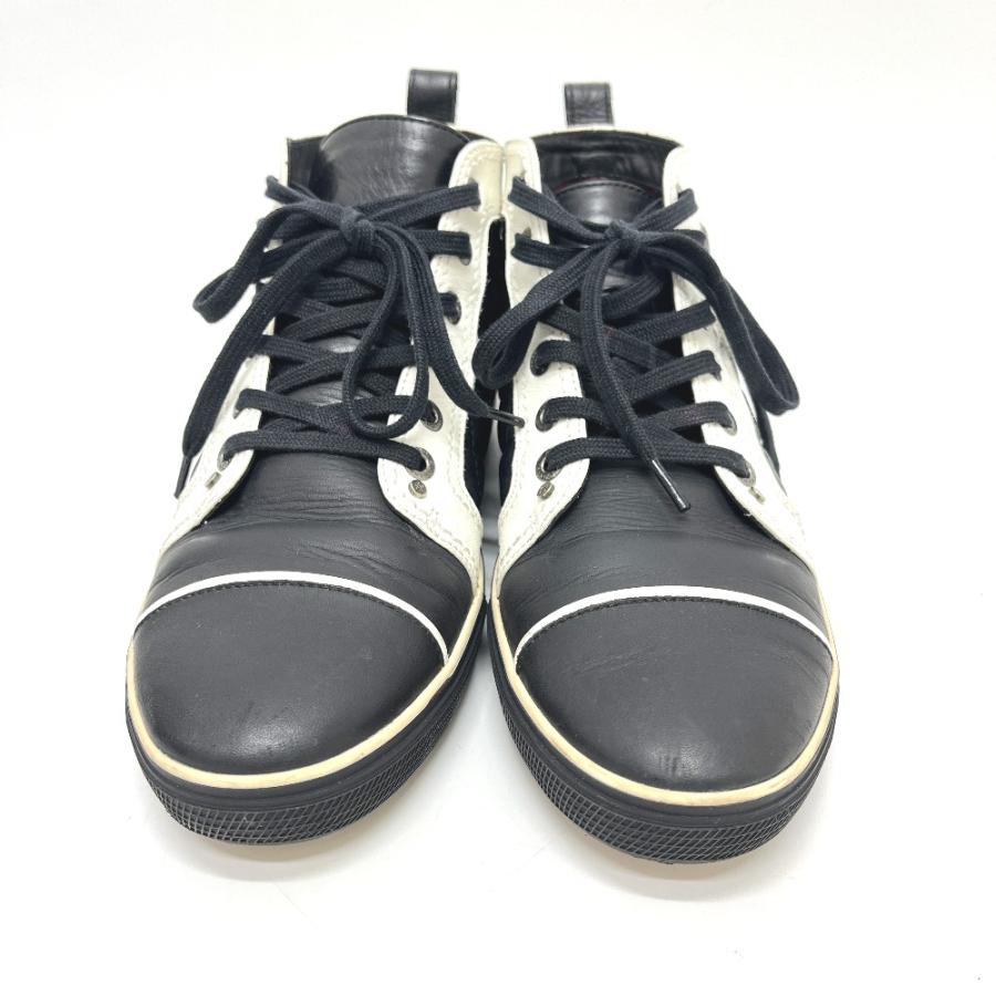 CHANEL シャネル G28067 マトラッセ ココマーク バイカラー ハイカット スニーカー 靴  ブラック レディース【中古】 | CHANEL | 01