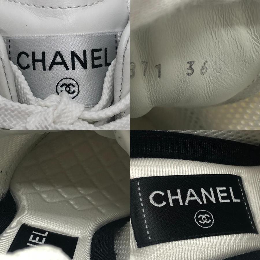 未使用 CHANEL シャネル G46871 ココマーク シャイニーカーフスキン スエード ヒール 2025/26秋冬 スニーカー ホワイト レディース【中古】 | CHANEL | 08