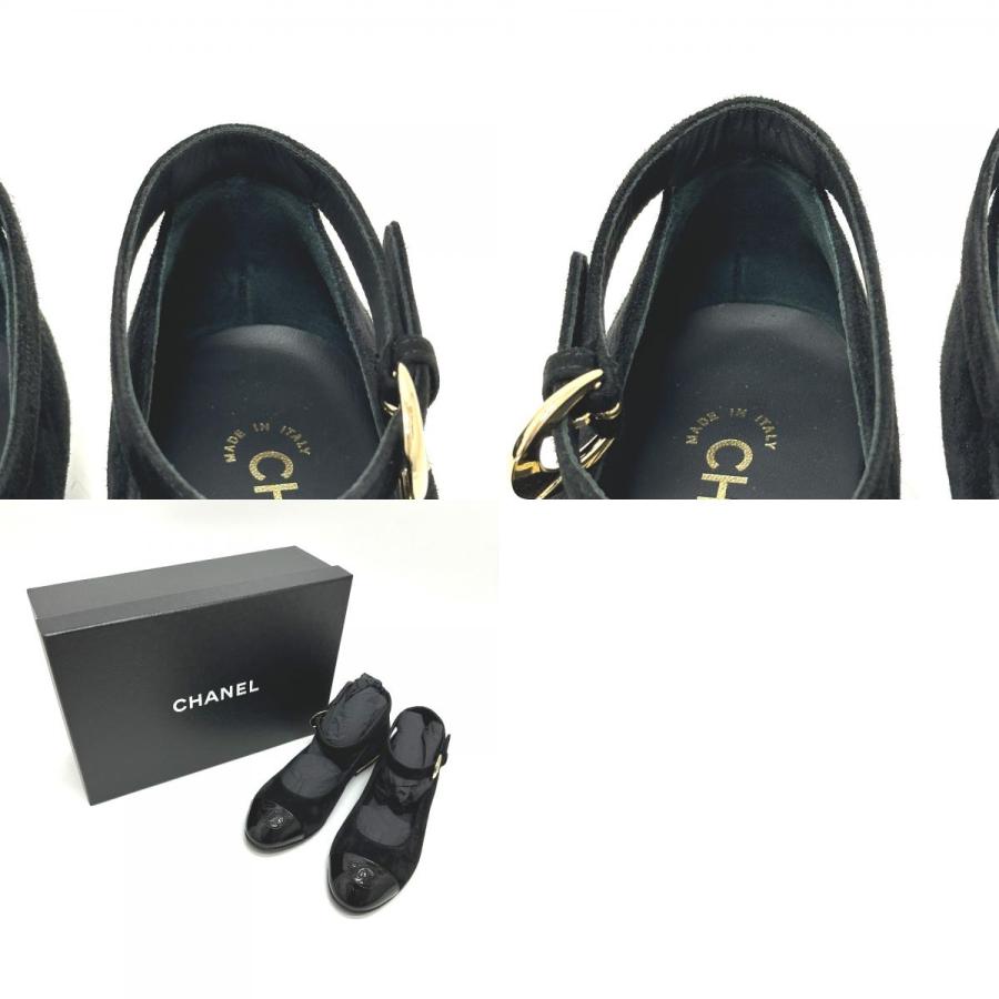 未使用 CHANEL シャネル メリージェーン フラット ベルト 24秋冬 パンプス ブラック レディース【中古】 | CHANEL | 09
