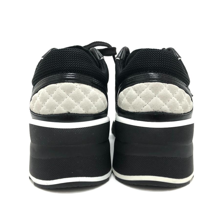 CHANEL シャネル G46871 ココマーク ヒール スニーカー ミックスファイバー カーフスキン&スエード 25/26秋冬 ブラック レディース【中古】 | CHANEL | 03