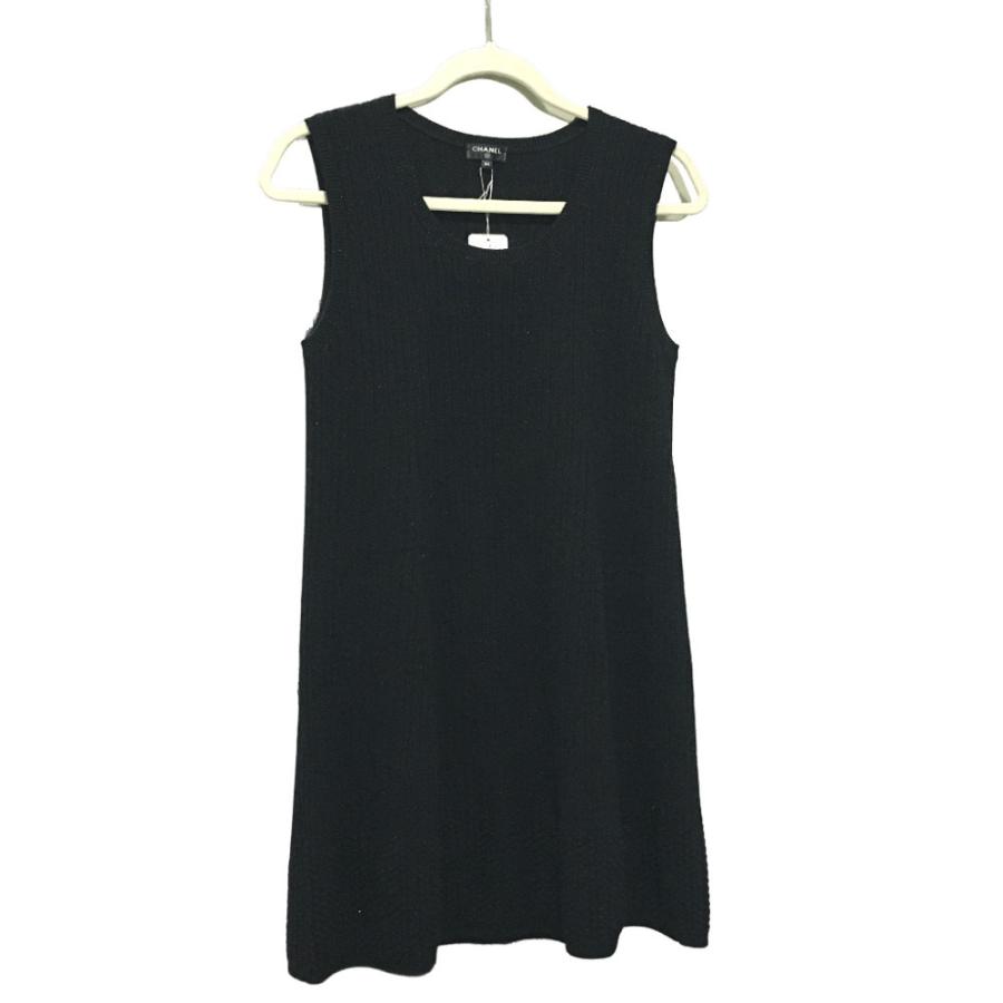 未使用 CHANEL シャネル アパレル 18Ｓ ニット ワンピース レディース 黒 34 | CHANEL | 01