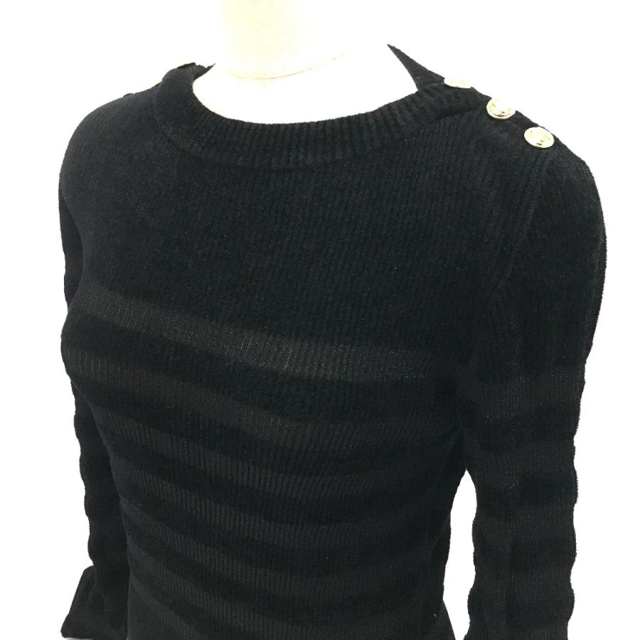 CHANEL（シャネル） P65620 ボーダー柄 ブルオーバー ニット トップス