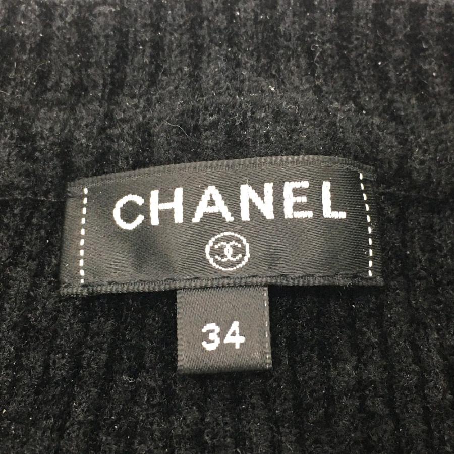 CHANEL シャネル P65620 ボーダー柄 ブルオーバー ニット トップス 長袖 セーター レーヨン 20K ブラック レディース【中古】新品同様 CHANEL シャネル P65620 ボーダー柄 ブルオーバー ニット