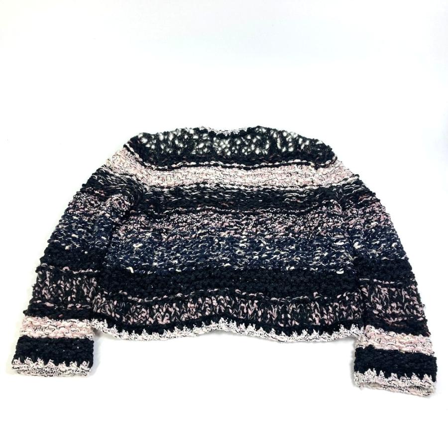 CHANEL シャネル P73552 ミックス ファイバー ツイード ウール&コスチューム パール ジャケット ブラック×ライトピンク【中古】美品 | CHANEL | 03