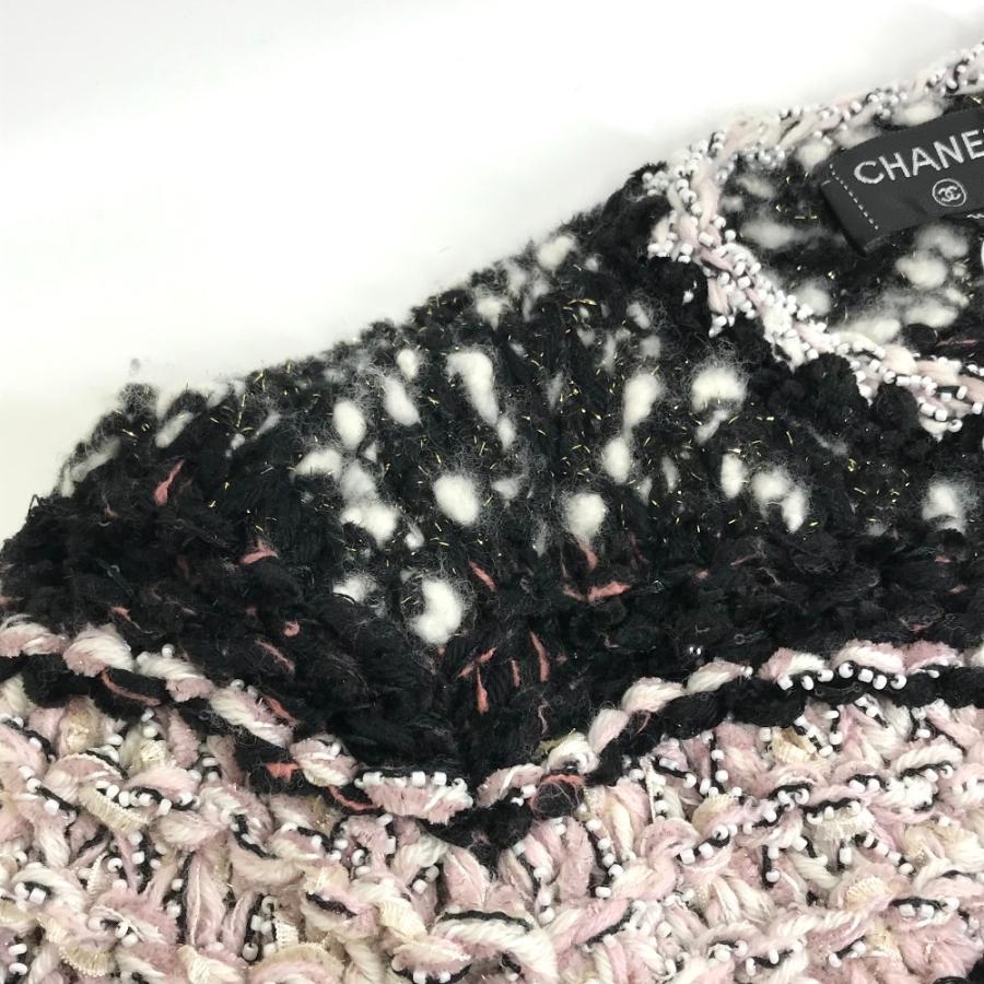 CHANEL シャネル P73552 ミックス ファイバー ツイード ウール&コスチューム パール ジャケット ブラック×ライトピンク【中古】美品 | CHANEL | 05