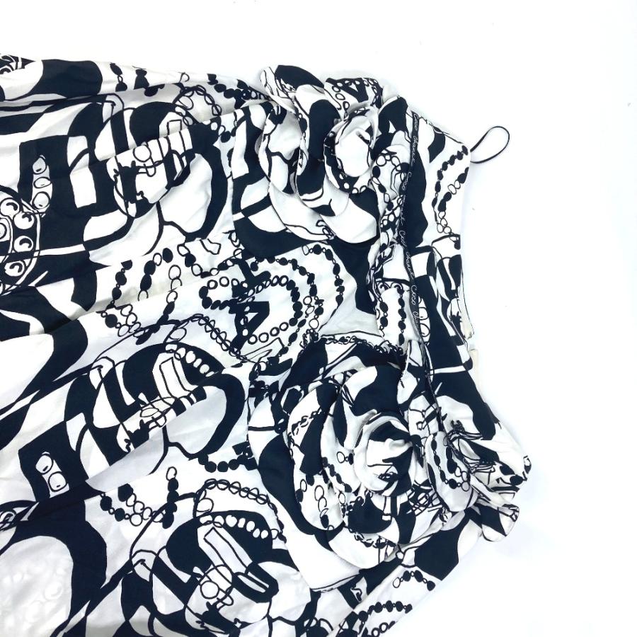 美品 CHANEL シャネル P71863 カメリア 総柄 ボトムス ロング 22P  