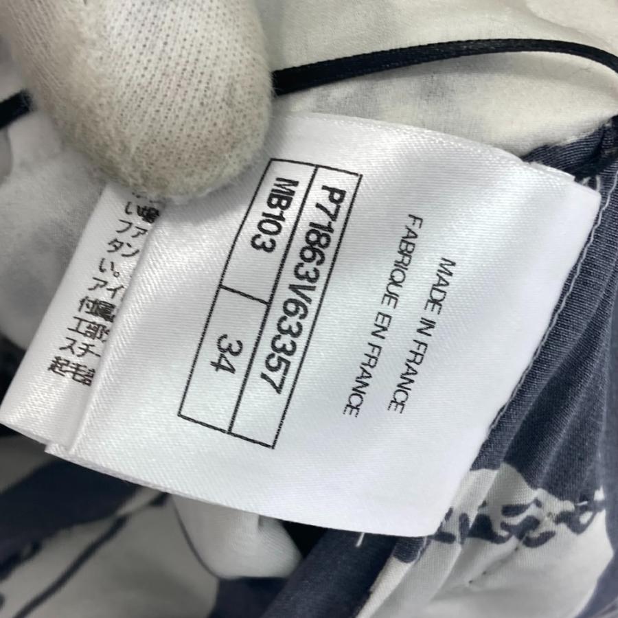 美品 CHANEL シャネル P71863 カメリア 総柄 ボトムス ロング 22P  