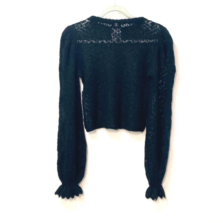☆超美品☆シャネル 09P リボン トップス ニット ブラック サイズ38 ☆超美品☆シャネル 09P リボン トップス ニット ブラック サイズ38