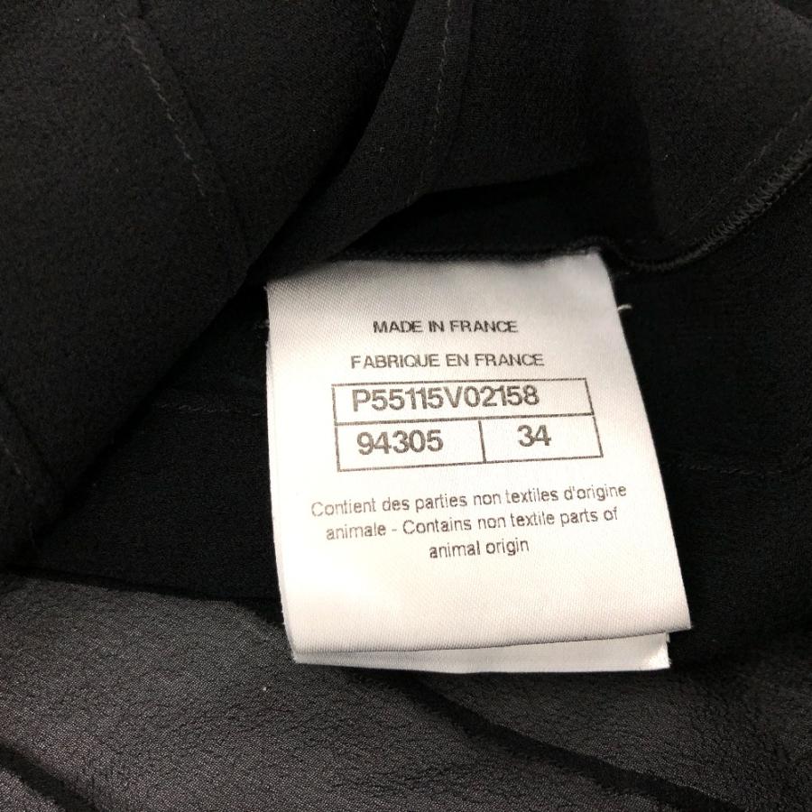 CHANEL シャネル P55115 シースルー カメリアブローチ ブラウス シースルーブラウス ブラウス ブラック レディース【中古】 | CHANEL | 04