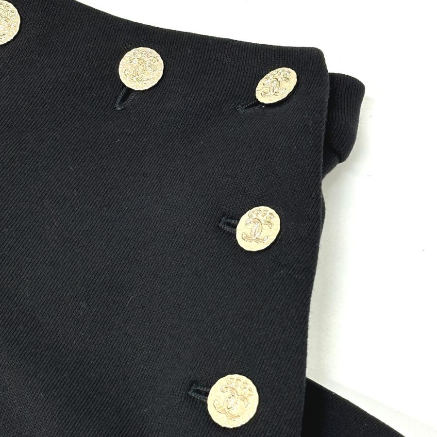 CHANEL 未使用 シャネル P76230 ココマーク ボタン ワイド パンツ  