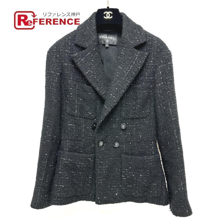 CHANEL シャネル P78012 グリッターツイード アパレル 24B ジャケット ブラック レディース【中古】 | CHANEL