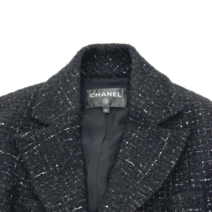 CHANEL シャネル P78012 グリッターツイード アパレル 24B ジャケット ブラック レディース【中古】 | CHANEL | 02