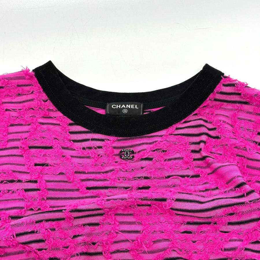 CHANEL シャネル P77487 コットン & ミックス ファイバー アパレル 24AW 長袖シャツ ピンク レディース【中古】 | CHANEL | 02