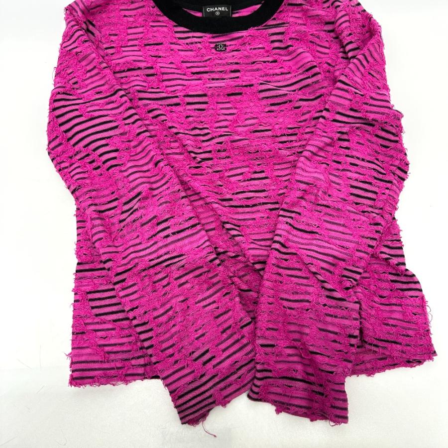 CHANEL シャネル P77487 コットン & ミックス ファイバー アパレル 24AW 長袖シャツ ピンク レディース【中古】 | CHANEL | 05