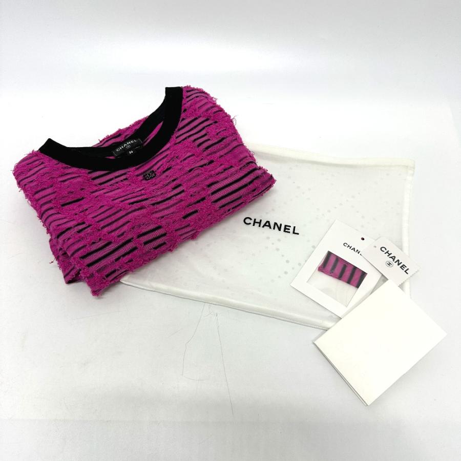 CHANEL シャネル P77487 コットン & ミックス ファイバー アパレル 24AW 長袖シャツ ピンク レディース【中古】 | CHANEL | 09