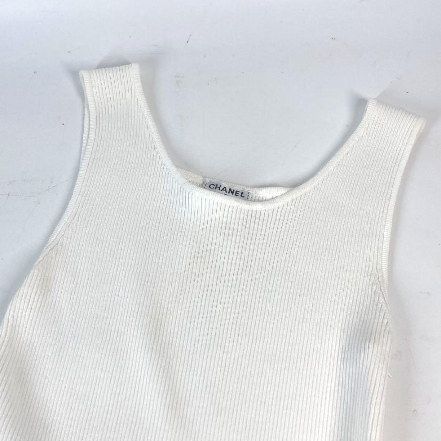 CHANEL シャネル ノースリーブワンピース 15P ワンピース コットン 34