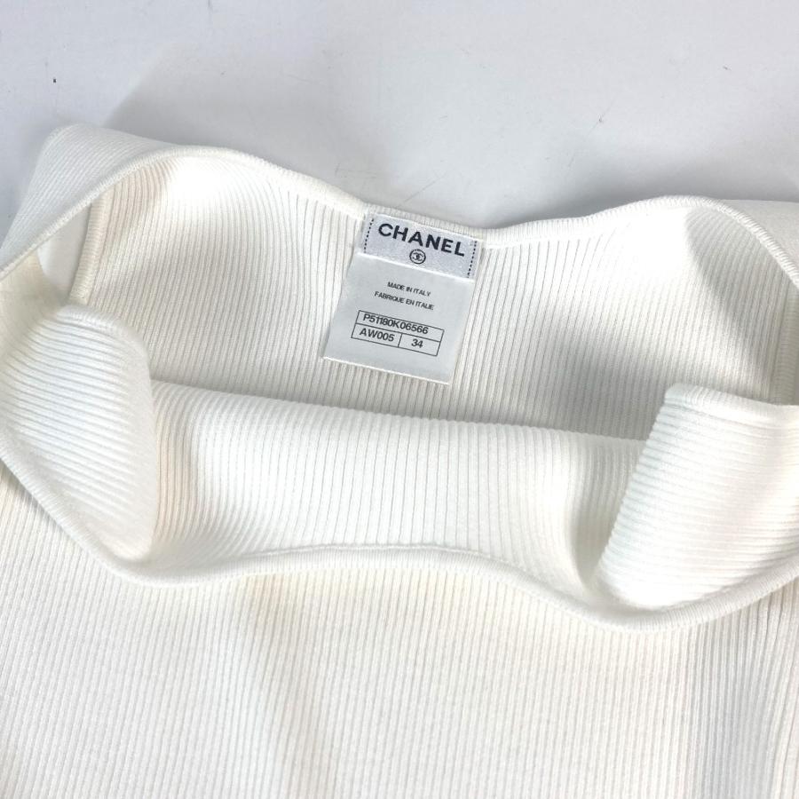 CHANEL シャネル ノースリーブワンピース 15P ワンピース コットン 34