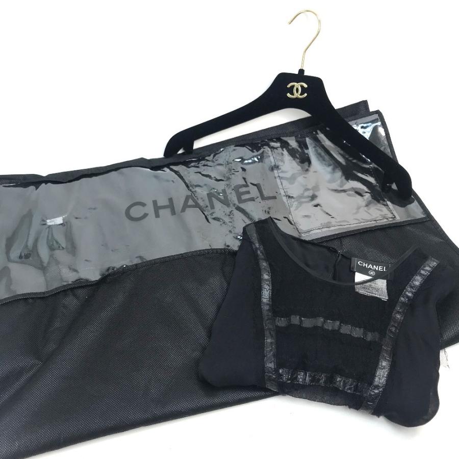CHANEL シャネル P35442W04301 ノースリーブ シースルー トップス 服 09P レディース 黒 | CHANEL | 12