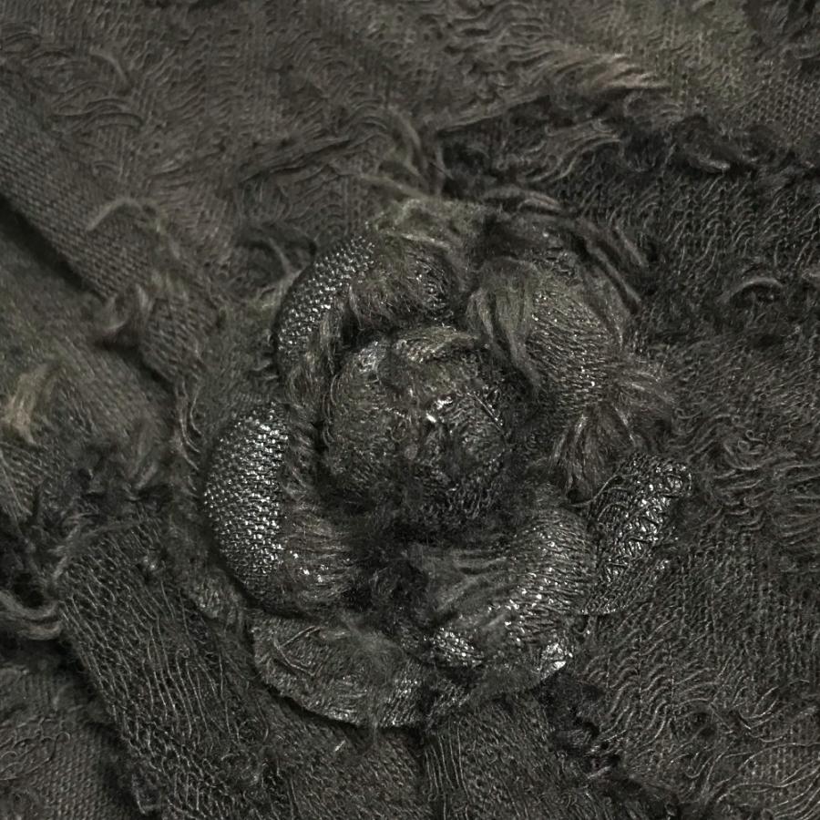 美品 CHANEL シャネル カメリアモチーフ ノースリーブトップス ワンピース アパレル 袖なし キャミソール ブラック レディース【中古】 | CHANEL | 03