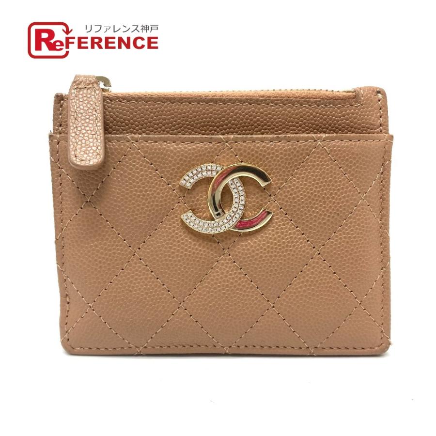 シャネル CHANEL 二つ折り 財布 ココマーク マトラッセ ベージュ CHANEL シャネル ココマーク マトラッセ 財布 コンパクトウォレット 2